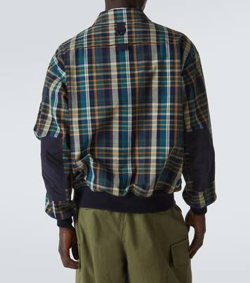 Chaqueta de algodón y lino a cuadros | Comme des Garçons Homme