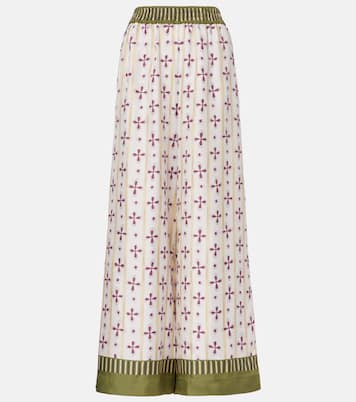 Palazzo-Hose Eclipse Placée aus Seide | La DoubleJ