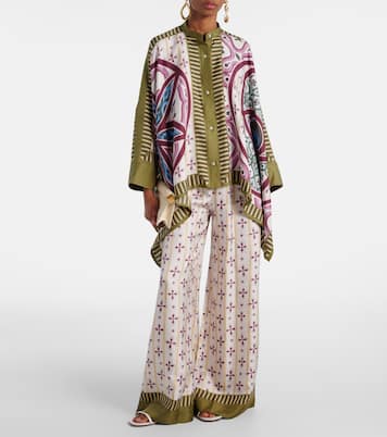 Palazzo-Hose Eclipse Placée aus Seide | La DoubleJ