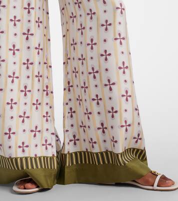 Palazzo-Hose Eclipse Placée aus Seide | La DoubleJ