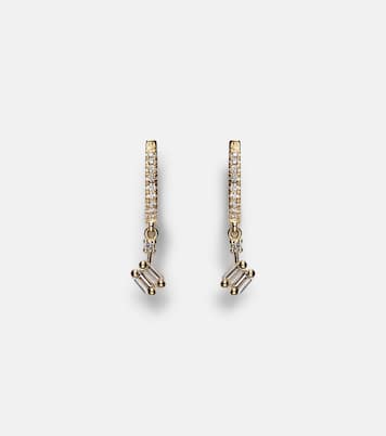 18kt gold drop earrings with diamonds | Suzanne Kalan