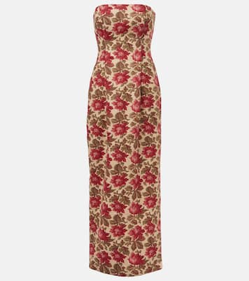 Robe bustier Rosalie en lin à fleurs | Posse