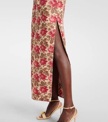 Robe bustier Rosalie en lin à fleurs | Posse