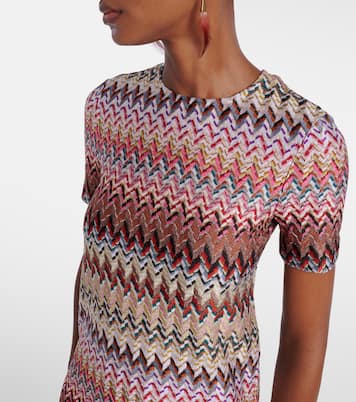 فستان قصير من اللاميه Zig Zag | Missoni