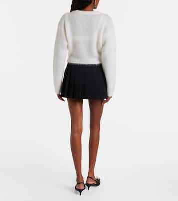 Embroidered mohair-blend cardigan  | Alessandra Rich