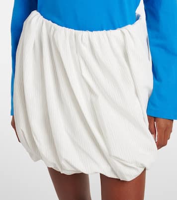 Gathered pinstripe balloon miniskirt | JW Anderson