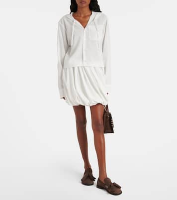 Gathered pinstripe balloon miniskirt | JW Anderson