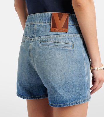 VGold mid-rise denim shorts | Valentino