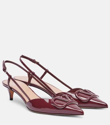 Slingback-Pumps VLogo Signature 40 aus Lackleder | Valentino Garavani