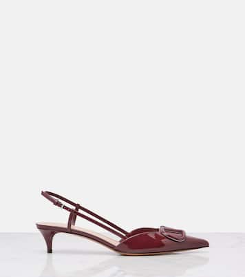 Slingback-Pumps VLogo Signature 40 aus Lackleder | Valentino Garavani