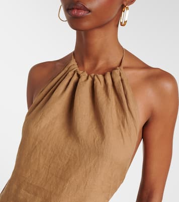 Lelia halterneck linen maxi dress | Nili Lotan