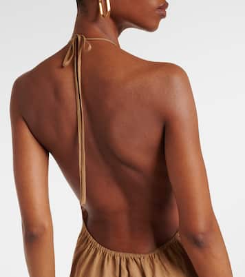 Lelia halterneck linen maxi dress | Nili Lotan