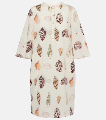 Creme printed coton and silk minidress | Eres