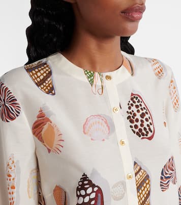 Creme printed coton and silk minidress | Eres