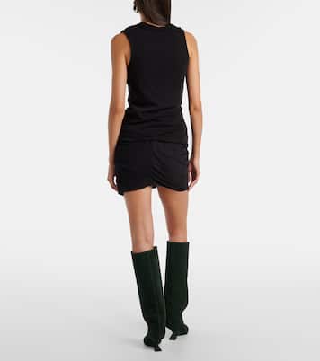 Asymmetric cotton-blend jersey top | Entire Studios