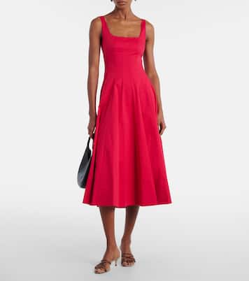 Robe midi Wells en coton | Staud