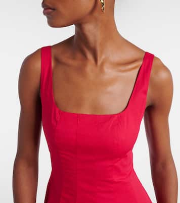 Robe midi Wells en coton | Staud