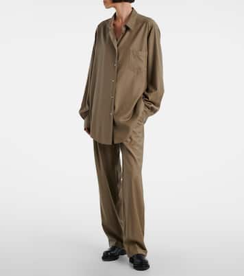 High-Rise-Hose Sorina aus Schurwolle | The Row