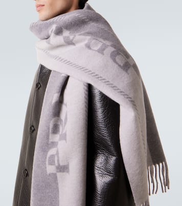 Écharpe en laine à logo | Prada