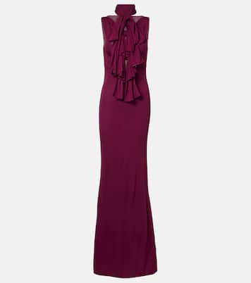 Bow-detail halterneck jersey gown | Alaïa