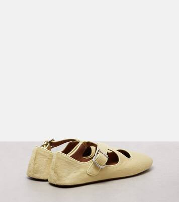 小牛毛芭蕾舞平底鞋 | Alaïa