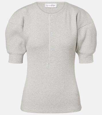 Camiseta Henley en mezcla de algodón | Victoria Beckham