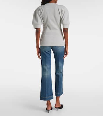 Camiseta Henley en mezcla de algodón | Victoria Beckham