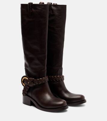 Helix 40 leather knee-high boots | Zimmermann