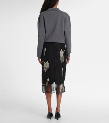 Embellished silk midi skirt | Róhe