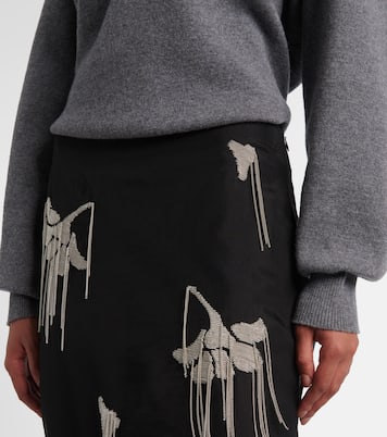 Embellished silk midi skirt | Róhe