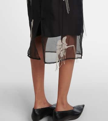 Embellished silk midi skirt | Róhe