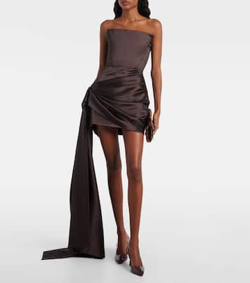 Robe bustier en satin | Alex Perry