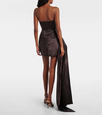 Robe bustier en satin | Alex Perry