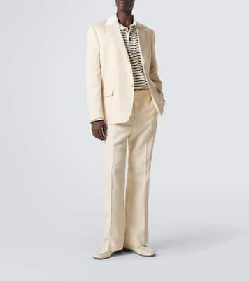 Alto satin-trimmed flared pants | Wales Bonner