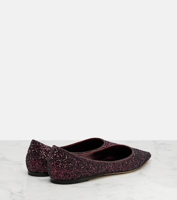 Love glitter ballet flats | Jimmy Choo