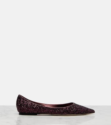 Love glitter ballet flats | Jimmy Choo