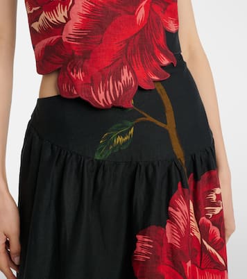 Cocktailkleid aus einem Leinengemisch | Farm Rio