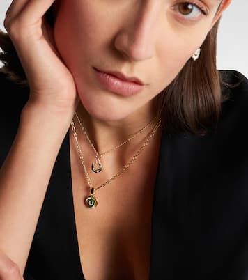 Collier en or 18 ct, émeraudes et diamants | FoundRae