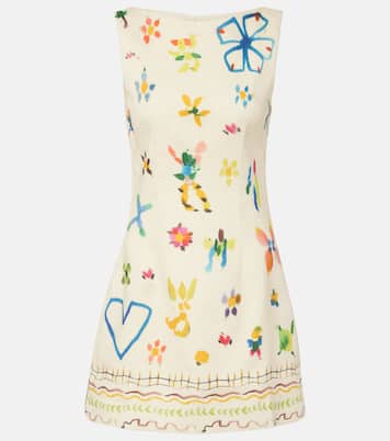 Sidi floral linen-blend minidress | Alémais
