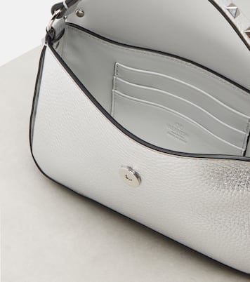 Rockstud Small metallic leather top-handle bag | Valentino Garavani