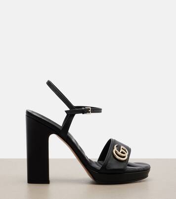 New Marmont GG leather sandals | Gucci