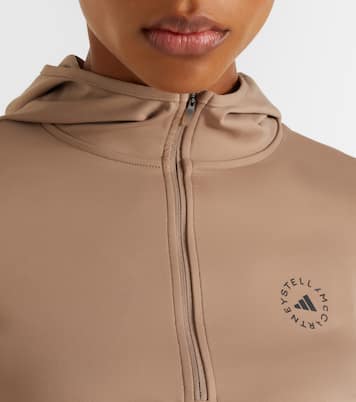 Sweat-shirt à capuche demi-zippé à logo | Adidas by Stella McCartney
