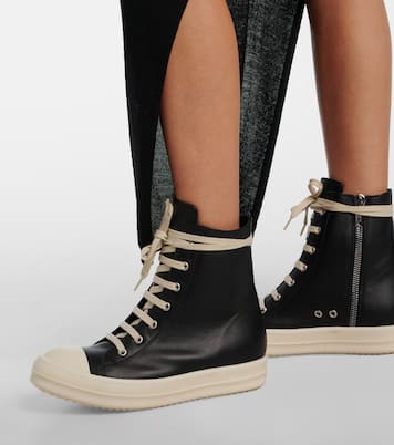 Leather high-top sneakers | Rick Owens