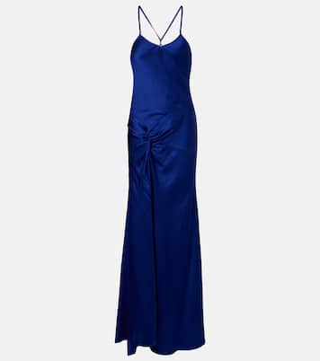 Gathered crêpe satin gown | Victoria Beckham