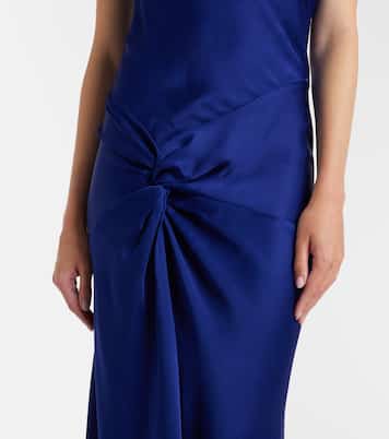 Gathered crêpe satin gown | Victoria Beckham