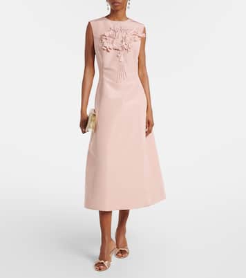 Bouquet embroidered silk cocktail dress | Oscar de la Renta