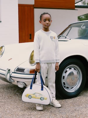 x Porsche embroidered cotton-blend sweatshirt | Bonpoint