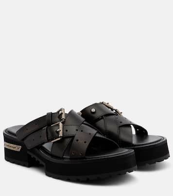 Mules Venom in pelle con plateau | Balenciaga