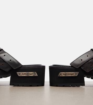Mules Venom in pelle con plateau | Balenciaga