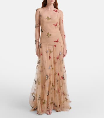 패치 아플리케 맥시 드레스 | Blumarine